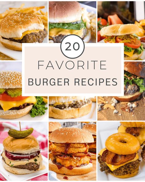 Collage of hamburger images. Burger Ideas Restaurant, Hamburger Toppings Ideas, Burger Toppings Ideas, Whataburger Recipe, Burger Topping Ideas, Cheeseburger Ideas, Hamburger Bar, Amazing Smoothies, Lunch Side Dishes