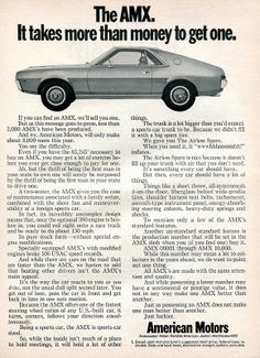 1968 American Motors AMC AMX Advertising Road & Track July 1968 Amc Matador, Amc Cars, American Motor Company, Automotive Ads, Amc Rambler, Volkswagen Vanagon, American Motors Corporation, Breaker Box, Amc Javelin