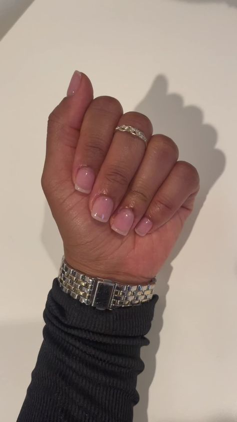 Short and classy 💅🏽 #nails #shortnails #blackgirltiktok #aesthetic #nailinspo #fyp #nursenails Short American Nails, Short Medical Assistant Nails, Nursing Student Nails, Short Acrylic Toe Nails, Nurse Nails Acrylic, Short Nurse Nails, Short Nails For Nurses, Hospital Nails, Nails For Nurses