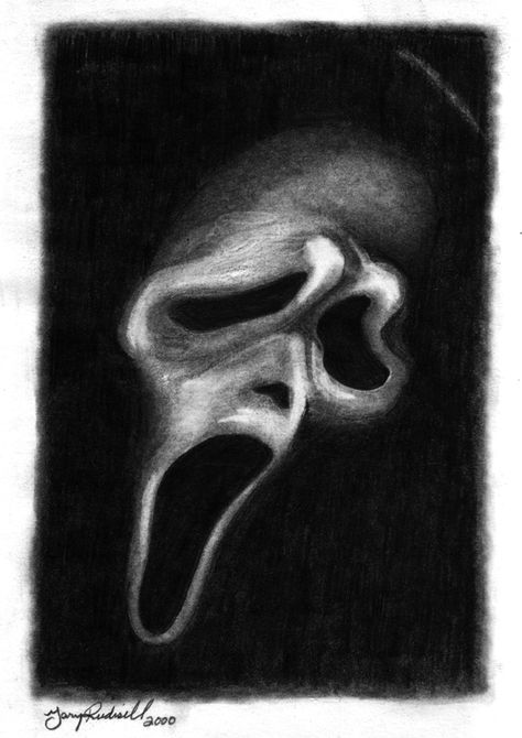 Scream Scary Movie Sketches, Scary Christmas Drawings, Ghost Face Art Scream, Eraser Art Drawing, Scary Pencil Drawings, Scream Ghostface Drawing, Horror Movie Sketches, Scream Mask Drawing, Ghost Face Sketch