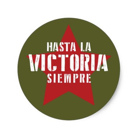 Hasta La Victoria Siempre Cuba Slogan Classic Round Sticker Feb 21 2017 #junkydotcom #zazzle Revolution Tattoo, Che Guevara Art, Sticker Design Inspiration, Computer Sticker, Skull Artwork, Design Research, Decorated Water Bottles, Graffiti Lettering, Digital Sticker