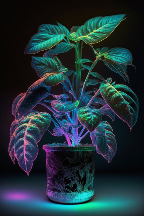 Dark Floral Aesthetic, Neon Plants, Uv Photography, Designs Background, Unique Website Design, Neon Background, Dark Background Wallpaper, Motion Wallpapers, Jobs In Art