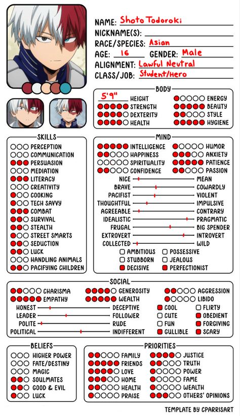 Anime Character Information Sheet, Todoroki Character Sheet, Mha Character Sheet Template, Mha Oc Character Sheet, Mha Schedule, Bnha Character Sheet Template, Mha Template, Bnha Character Sheet, Mha Character Design