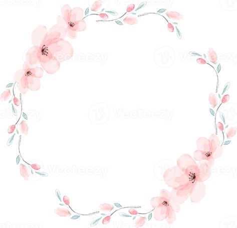 Cherry Blossom Circle, Valentines Ball, Cherry Blossom Wreath, Flower Reference, Circle Wreath, Circle Borders, Mirror Paint, Instagram Captions For Friends, White Cherry Blossom