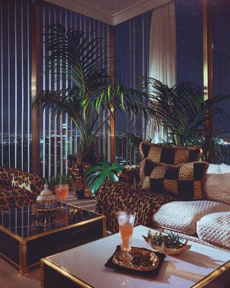 POV: Your leopard penthouse in 1986 🐆 [AI] Get your wall posters on liminaldestinations.com and AI prompts on Ko-fi (links in bio!) • • • • #80sinterior #1980sinterior #80saesthetic #1980s #80svibes #80snostalgia #80sdecor #80s #80spenthouse #80smansion #vintage #interiordesign #homedecor #luxuryhomes #midcentury #midcenturymodern #postmodern #luxury #liminal #vaporwave #retrowave Liminal Vaporwave, 80s Home Aesthetic, 80s Penthouse, 80s Architecture, 80s Living Room, 90s Living Room, 80s Miami, 1980s Interior, 80s Interior Design