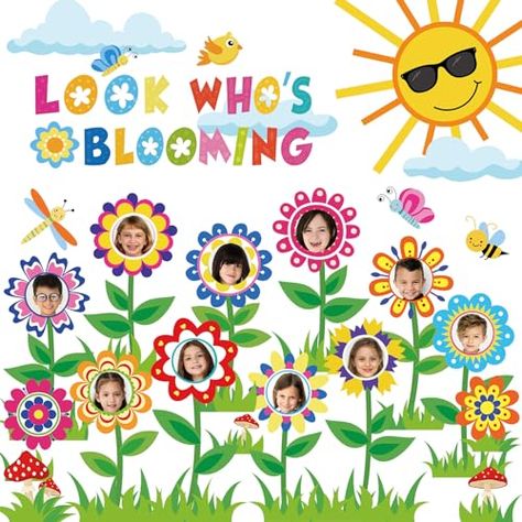 88PCS Spring Bulletin Board Set Look Who’s Blooming Classroom Decoration Growth Mindset DIY Photo Craft for School Offices Classroom Decor Spring Summer Party Supplies Flower Bulletin Board, Flower Bulletin Boards, Spring Bulletin, Spring Bulletin Boards, Back To School Party, Bulletin Board Decor, Board Decoration, School Party, Decor Spring