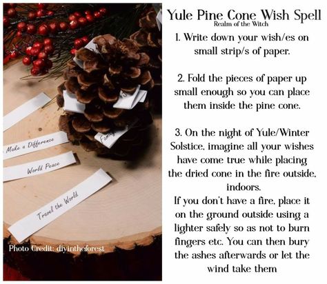 Witches Wheel, Yule Celebration, Winter Solstice Celebration, Wish Spell, Manifestation Spells, Pine Candle, Solstice Celebration, Which Witch, Magic Spell Book