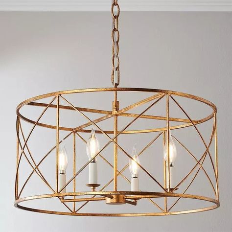 Drum chandelier dining room