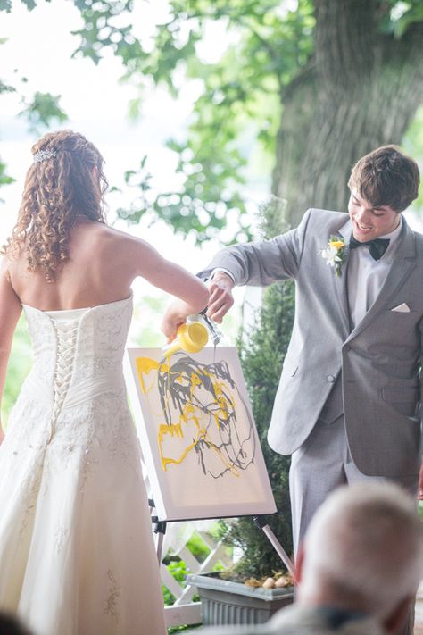 instead of sand, or a unity candle, make a painting during your ceremony. :) Paint Ceremony Wedding, Wedding Ceremony Unity Painting, Unity Painting, Unity Ideas, Wedding Ceremony Unity, Wedding Ceremony Script, Wedding Unity, Unity Ceremony, Sand Ceremony