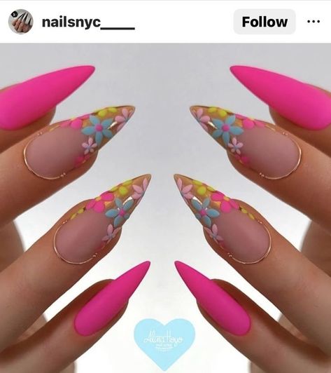 Summer Nails Ideas, Quick Nail, French Tip Nail Designs, Spring Acrylic Nails, Floral Nail Art, Vacation Nails, Spring Nail Art, Summer Nails Colors, Luxury Nails