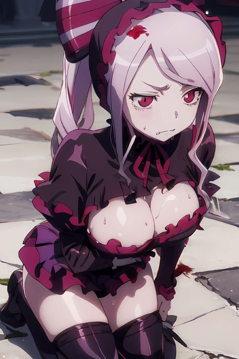 #anime #overlord #shaltearbloodfallen Overlord Shalltear Fanart, Evil Eye Overlord, Shalltear Bloodfallen Fanart, How Not To Summon A Demon Lord Wallpaper, Overlord Albedo Fanart, Demonic Wallpaper, Overlord Aura, Overlord Characters, Overlord Oc