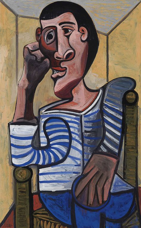 https://flic.kr/p/24ukXsE | Pablo Picasso - The Sailor [1943] | [Christie’s, New York - Oil on canvas, 129.3 x 80.8 cm] Picasso Self Portrait, Picasso Cubism, Picasso Portraits, Pablo Picasso Art, Art Picasso, Dora Maar, Pablo Picasso Paintings, Cubism Art, Picasso Paintings