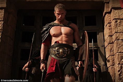 Lutz has lots of lats: Kellan showing off his impressively developed body while on the set of Hercules 3D Hercules God, Legend Of Hercules, The Legend Of Hercules, Hercules Movie, Liam Mcintyre, Movies 2014, Kellan Lutz, The Expendables, Upcoming Films