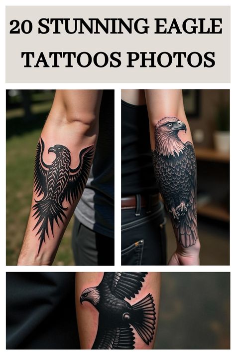 20 Stunning Eagle Tattoos Photos Winged Hussar Tattoo, Eagle And Bear Tattoo, Eagle Cover Up Tattoo, Eagle Sleeve Tattoo Men, Geometric Eagle Tattoo, Eagle Tattoo Forearm, Eagle Tattoo Ideas, Unique Wrist Tattoos, Yakuza Tattoo