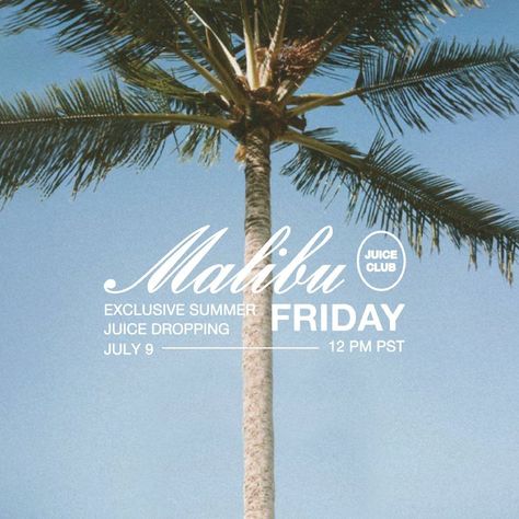 malibu juice club exclusive drop graphic design font and logo inspo -- so stunning, love these chic and organic modern fonts Beachy Vibes Aesthetic, Malibu Juice Club, Beachy Logo, Club Graphic Design, Logo Design Inspiration Vintage, Logo Design Inspiration Creative, Under Your Spell, Food Logo Design, Photo Logo Design