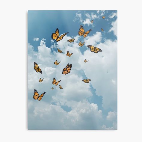 Flying In The Sky, Photography And Illustration, Abstract Painting Techniques, Butterfly Illustration, Scenery Paintings, Monarch Butterflies, Butterflies Flying, Butterfly Pictures, Sky Painting