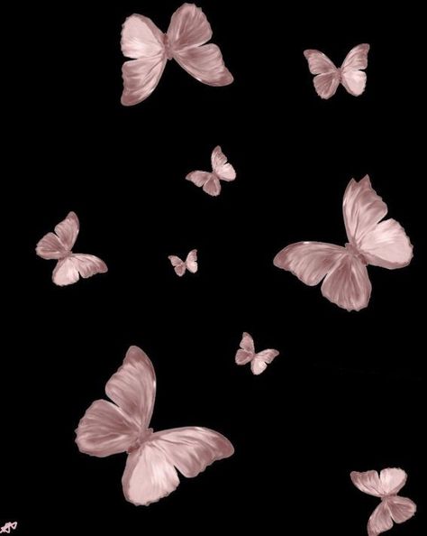 Iphone Wallpaper Black Aesthetic, Wallpaper Iphone Black Aesthetic, Aesthetic Wallpaper Butterfly, Iphone Black Aesthetic, Iphone Wallpaper Butterfly, Feminine Wallpaper, Wallpaper Butterfly, App Ideas, Rose Gold Wallpaper