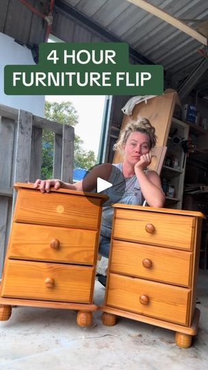 Upcycle Bedroom Furniture, Repurposed Bedroom Furniture, Restoring Old Furniture Wood, Bedroom Furniture Upcycle Ideas, Pine Nightstand Makeover, Mission Furniture Makeover, Bedside Table Flip, Furniture Makeover Before And After, Drawer Renovation