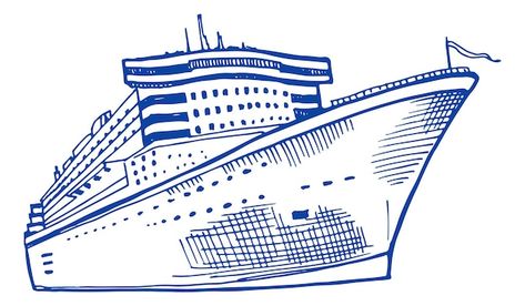 Nautical Vintage, Line Art Vector, Ship Drawing, Free Clipart, Vector Drawing, Vintage Summer, Vector Photo, Cruise Ship, Public Domain