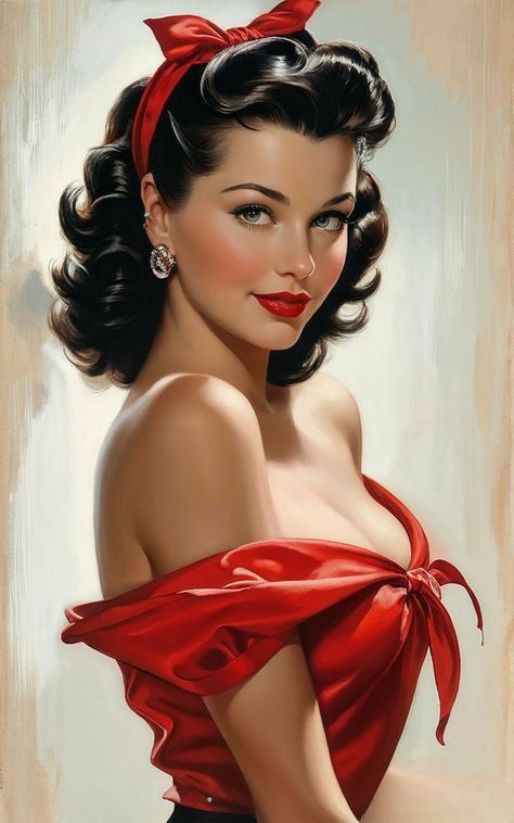 Arte Pin Up, Pinup Poses, Pin Up Drawings, Winged Eyeliner Tutorial, 50s Pinup, Pin Up Vintage, Simple Eyeliner, Retro Pin Up, Look Retro