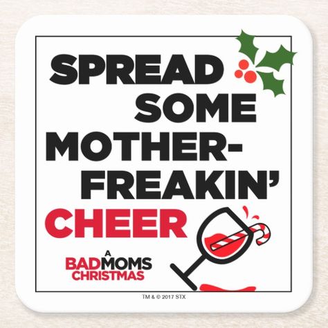 Bad Moms Christmas Party, Moms Christmas Party, Bad Moms Movie, Bad Moms Christmas, Themed Christmas Party, Bad Moms Club, Holiday Coasters, Moms Night, School Mom