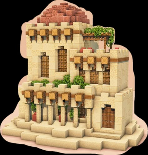 Desert Buildings Architecture, Desert Ideas Minecraft, Dessert Minecraft Build, Mesa Builds Minecraft, Minecraft Sandstone Buildings, Minecraft Desert Base, Minecraft Camel Enclosure, Minecraft Decorations Outside, Minecraft Desert Builds