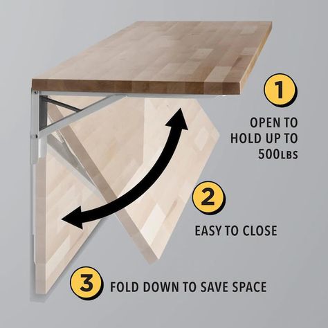 Sparrow Peak 48-in W x 20-in H Hardwood Work Bench in the Work Benches department at Lowes.com Laundry Folding Station, Laundry Folding Tables, Laundry Room Folding Table, Laundry Table, Fold Down Table, Work Benches, Diy Camper Remodel, Folding Laundry, Work Bench