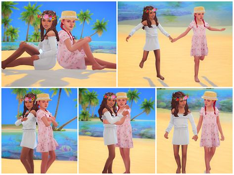 The Sims Resource - Best Friends Forever Pose Pack Sims 4 Poses, Twins Posing, Sims 4 Couple Poses, Toddler Poses, Sims Poses, Ts4 Poses, Alpha Cc, Die Sims 4, Sims 4 Family