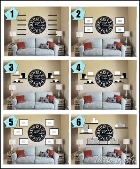 Ideas + Inspiration for creating a Gallery Wall in any room of the home. Large Wall Decor Living Room, Big Wall Decor, Large Wall Decor, Design Del Prodotto, A Living Room, Clock Wall Decor, Large Living Room, New Wall, Room Wall Decor