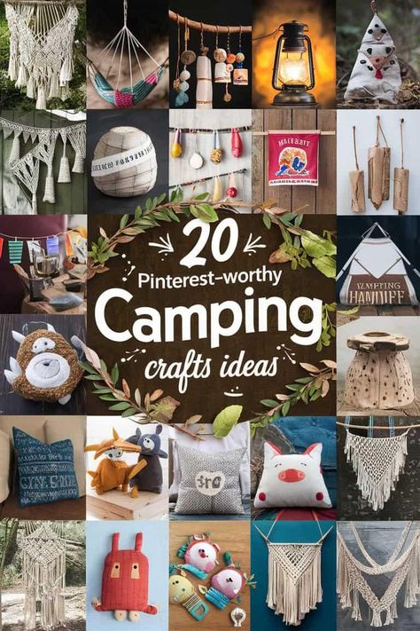 20 Pinterest-Worthy Camping Crafts Ideas for Your Next Outdoor Adventure - Fabricerie Travel Crafts For Adults, Camping Crafts For Adults, Camping Craft Ideas, Camping Activities For Adults, Crafts For Men, Camping Craft, November Baby Shower, Camping Projects, Mountain Crafts