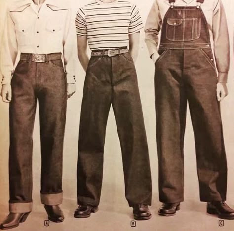 1950s Mens Fashion Casual, 50s Mens Fashion, 1950s Mens Fashion, 1950s Clothing, 1950s Mens, Old School Fashion, American Workwear, Vintage Mens Fashion, Heritage Fashion