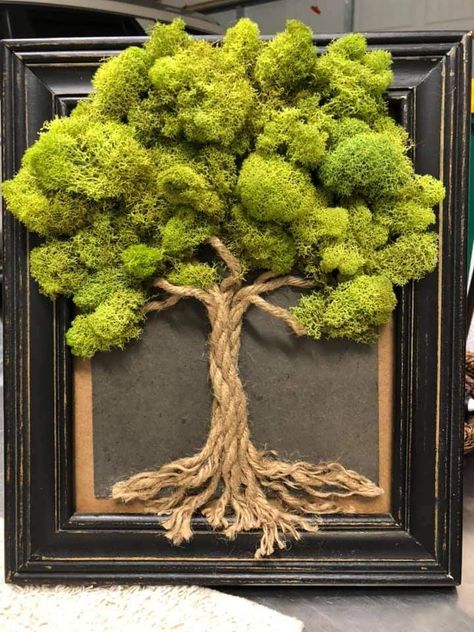 Moss Decor, Shelves Diy, Deco Nature, Moss Wall Art, Moss Art, Diy Home Decor Easy, Deco Floral, Diy Crafts For Home Decor, Woodworking Projects Plans