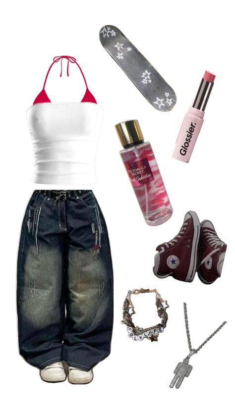 🛹skater girl aesthetic🛹 Girly Streetwear Outfits, Skater Girl Aesthetic, Skater Outfit, Skater Outfits, Latina Fashion Outfits, Clueless Outfits, Skater Girl, Outfit Inspo Casual, 2000s Fashion Outfits