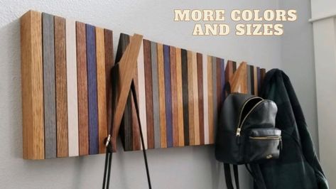 Tiny Entryway, Entryway Organizer Wall, Hanging Coat Rack, Shelf Hooks, Modern Coat Rack, Mud Rooms, Wall Hanging Storage, Modern Wall Hanging, Entryway Wall