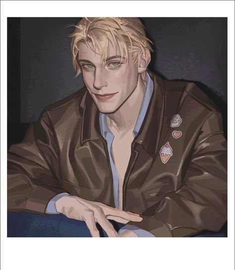 Brocedes Fanart, Blond Man Art, Blonde Man Art, Blonde Boy Art, Blonde Male Character Art, Blonde Male Character, Rinspirit Art, Different Drawing Styles, 얼굴 그리기