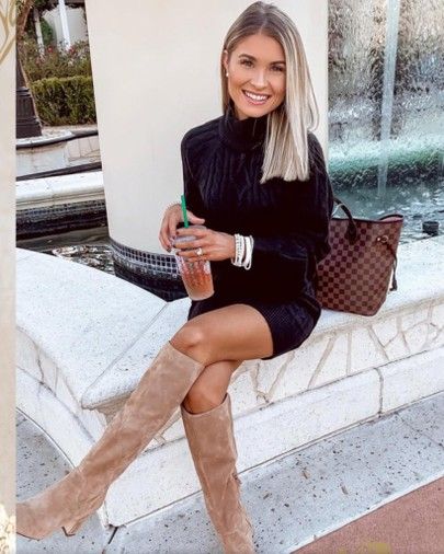 http://liketk.it/2IvFC @liketoknow.it #liketkit #LTKsalealert #LTKunder50 #LTKholidaystyle Victoria Emerson, Mock Neck Sweater Dress, Knee Highs, Mock Neck Sweater, Night Outfits, Mom Style, Fall Winter Outfits, Family Gifts, Passion For Fashion