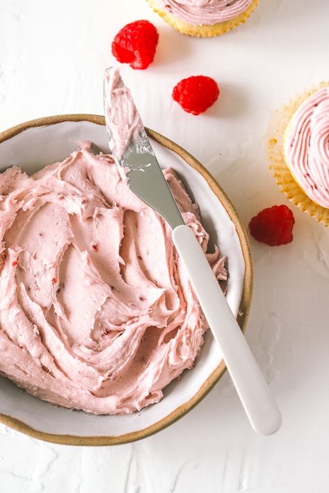 This Raspberry Cream Cheese Frosting recipe is delicious and easy to make! Made with raspberry jam, use it for cupcakes, cakes and cookies. Perfect for a fresh and vibrant frosting on your holiday desserts! Raspberry Jam Frosting, Raspberry Cake Cream Cheese Frosting, Raspberry Cake With Cream Cheese Icing, Beet Frosting, Pomegranate Frosting, Rasberry Frosting, Raspberry Filled Cupcakes With Cream Cheese Frosting, Raspberry Cream Cheese Frosting, Raspberry Buttercream Frosting