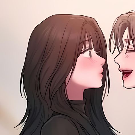 Gl Matching Pfp Manga, Lesbian Matching Icons Manhwa, Gl Couple Profile Picture, Gl Cp Pfp Icon, Gl Couple Profile Icon, Gl Art Cute, Gl Manhwa Pfp, Kang Yuna Pfp, Gf X Gf Matching Pfp