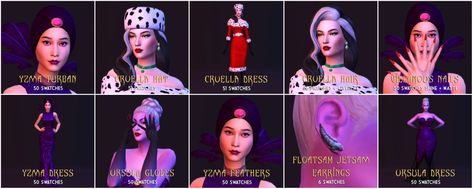 ::Download:: (Patreon - Free from 24/10/2023) Cc The Sims 4, Cruella Deville, Sims 4 Cc, The Sims 4, Pencil Dress, 50's Dress, The Sims, Sims 4, Pencil