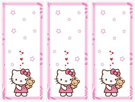 Sanrio Bookmark Printable, Hello Kitty Bookmark, Hello Kitty Printables, Bookmark Printing, Printable Bookmarks, Cute Bookmarks, Printable Books, Book Markers, Blog Template