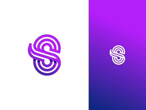 S logo mark - dujkovic - #purple #monoline #minimal Biotech Logo, Logo Design Purple, Purple Branding, Purple Logo Design, Events Branding, Rollup Banner Design, Monogram Backgrounds, Nautical Logo, Letter Logos