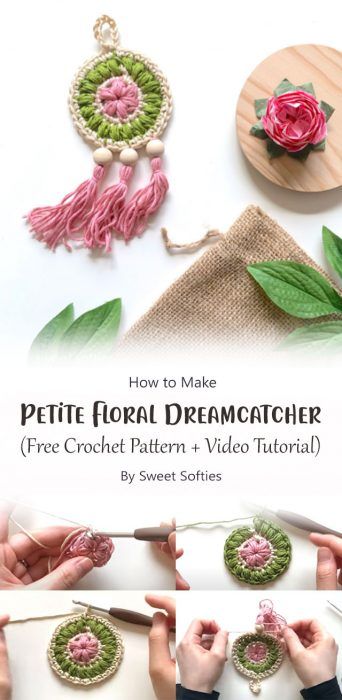 5 Crochet Dreamcatcher Free Pattern Ideas - Carolinamontoni.com Crochet Dreamcatcher Pattern, Dreamcatcher Crochet, Beret Pattern, Crochet Dreamcatcher, Simple Crochet, Pattern Ideas, Ideas Crochet, Dreamcatchers, Love Is Free