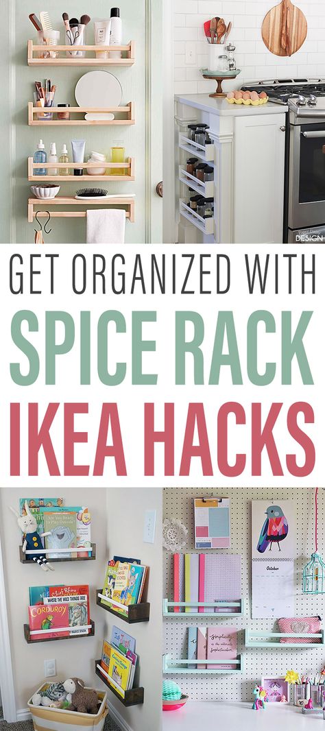 Get Organized with Spice Rack IKEA Hacks  #IKEAHack #IKEAHacks #SpiceRackIKEAHacks #SpiceRakeIKEAHack #IKEAHackSpiceRacks #IKEAHackSpiceRack  #Organize #Organization #OrganizeWithIKEA #IKEAHackOrganization #OrganizingWithIKEA #FarmhouseIKEAHack #KidIKEAHacks #KitchenIKEAHacks Spice Rack Hack, Ikea Organisation, Ikea Closet Organizer, Ikea Spice Rack, Diy Kitchen Shelves, Diy Spice Rack, Kitchen Shelves Organization, Ikea Hack Kitchen, Ikea Organization