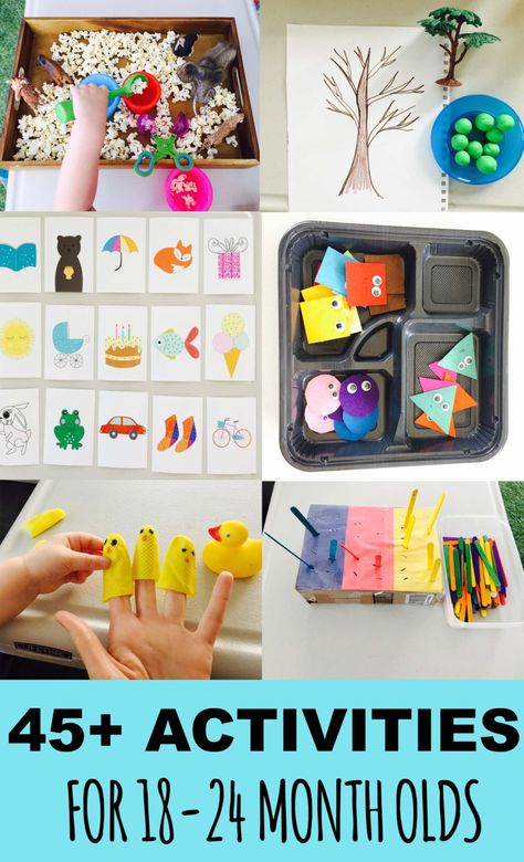 Activities For 20 Month Olds At Home, 17 Month Old Activities, Learning Activities For Toddlers, Activities For One Year Olds, Latex Glove, Color Learning, Jenga Blocks, Foam Letters, Mommy Time