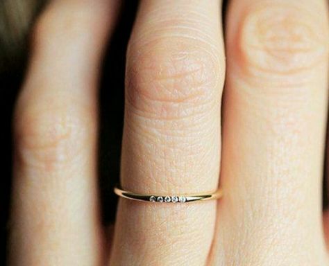 Simple Diamond Ring, Gold Ring For Women, Rose Gold Wedding Bands, Ring Minimalist, Eternity Ring Diamond, Matching Band, Cz Ring, 14k Gold Ring, Stacking Ring