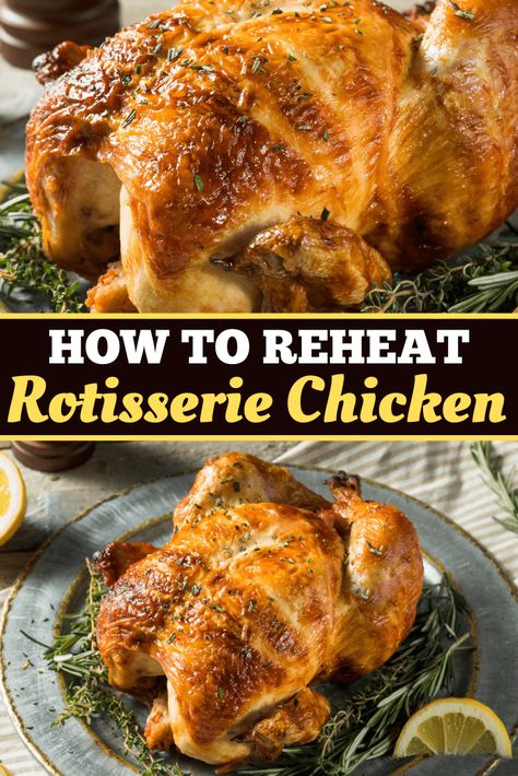 Here's how to reheat rotisserie chicken so that it's just as moist and delicious as they day you got it. Reheat Rotisserie Chicken, Whole Chicken In Oven, Chicken Legs In Oven, Smoked Chicken Breast, Broiled Chicken Breast, Chicken Recipe Air Fryer, Braised Chicken Breast, Roast Chicken Dinner, Rotisserie Chicken Breast