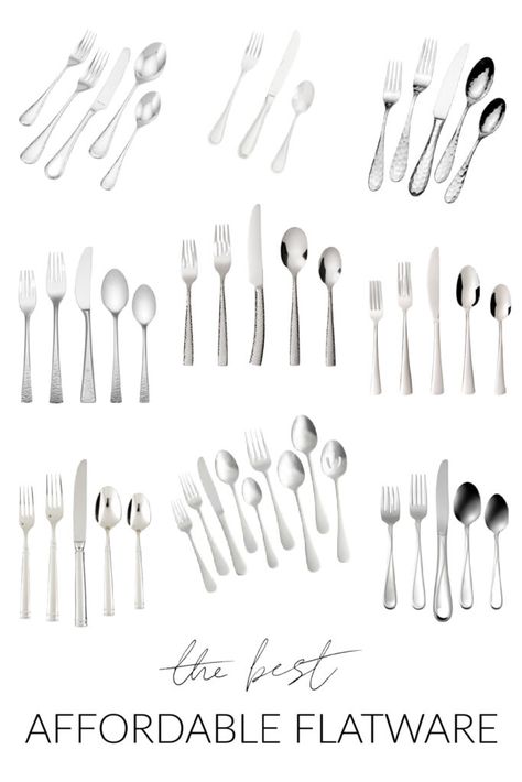 The best affordable flatware sets, according to an Instagram poll completed by several thousand readers! Farmhouse Flatware, Farmhouse Accessories, Life On Virginia Street, Modern Flatware, Southern Living Homes, Stainless Steel Flatware, Makeover Ideas, Bistro Set, Mountain House