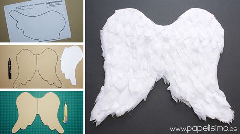 Tutorial y plantilla para hacer alas de ángel para niño: Esta semana tocaba fiesta de disfraces en el cole, y cada niño tenía que ir ... Diy Angle Wings, Angel Baby Shower, Nativity Costumes, Diy Angel Wings, Angel Wings Costume, Angel Theme, Diy Wings, Diy Costumes Kids, Backdrop Frame