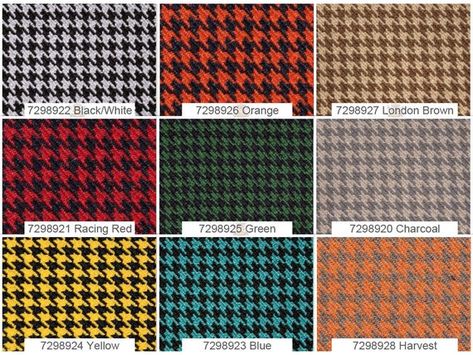 Houndstooth Cloth Automotive Retro Headliner Material Fabric • Content : 100% Polyester • Width : 57 Wide (57 W x 36 L By Each Yard) • Abrasion: 100,000 Double Rubs for Heavy Use • Can be used: Acura, Audi, Buick, Chevy, Chrysler, Ford, GMC, Honda, Infinity, Mazda, Mercury Nissan, Toyota & Car Interior Upholstery, Automotive Upholstery, Fabric Empire, Houndstooth Fabric, Combi Vw, Car Upholstery, Truck Interior, Door Panels, E Type