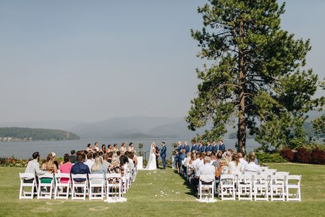 Morgan + Brennan [Hayden Lake Country Club Wedding] Hayden Lake Country Club Wedding, Northern Idaho, Mountain And Lake, A Day To Remember, First Anniversary, Country Club Wedding, Club Wedding, Bridal Shop, Lake View